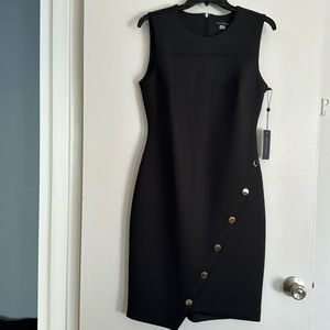 NWT Tommy Hilfilger Black Scuba Crepe Work Dress size 6